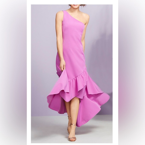 NWT Vince Camuto One Shoulder High/Low Gown - Picture 5 of 11